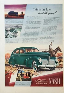 Nash Motors 1939 coche verde anuncio de colección esta es la vida y es la tuya 423 - Imagen 1 de 1