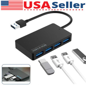USB 3.0 4 Port Hub Splitter For PC Mac MacBook Notebook Laptop Desktop Portable