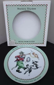 Royal Worcester Nursery Rhymes Teller 2004 "Hey Diddle Diddle" Sammlerstück Weihnachten - Bild 1 von 6
