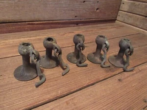 Vintage LOT 1900's Solid Brass Floor Mount Door Stoppers - Picture 1 of 7