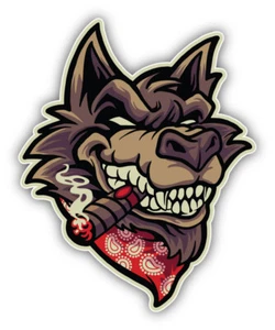 Wolf Head Mascot Vinyl Sticker Decal - Picture 1 of 1