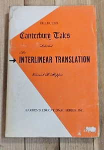 Chaucer's Canterbury Tales Interlinear Translation 1948 First Printin PB - Picture 1 of 5