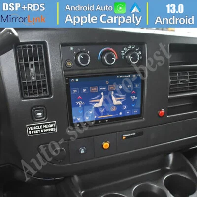 For 2008-2024 GMC Savana Apple CarPlay Radio Android 13 GPS FM Stereo - Image 1 of 4