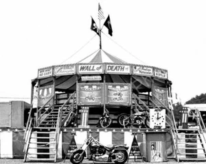 Wall Of Death Motorcycle Show Vintage 8x10 Reprint Of Old Photo - Picture 1 of 1