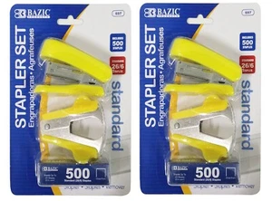 3-in-1 Mini Stapler, Staple Remover and 500 Standard (26/6) Staples - Pack of 2 - Picture 1 of 3