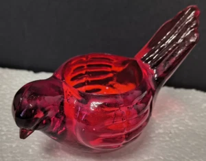 Candelabro cardenal rojo rubí vintage votivo/té luz - Imagen 1 de 10