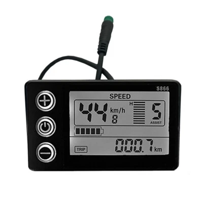 Electric Bike LCD Display 24V 36V 48V E-Bike Electric Scooter Display Meter - Image 1 of 4