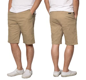Men's Slim-Fit 10.5" Inseam Lightweight Flat Front Comfort Stretch Chino Shorts - Picture 1 of 18