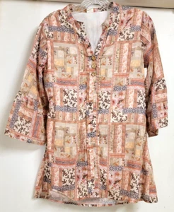 London Grammatik Top Shirt gefüttert Damen Boho Hippie - Bild 1 von 8