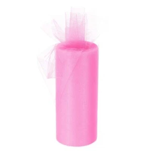 6" x 25 Yards Tulle Ribbon Rolls Pastel Netting Fabric for DIY Crafts Pink - Picture 1 of 5