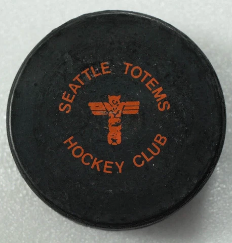 Vintage Seattle Totems CPHL Hockey Puck Central Professional League Cover