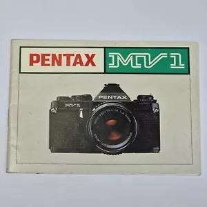 Cámara Pentax MV1 Manual de instrucciones de usuario original, años 80, inglés - Imagen 1 de 6