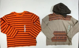Naartjie Boys Cotton Long Sleeve Hooded Crew Long Sleeve Tee Shirts Lot Of 2 9 - Picture 1 of 13