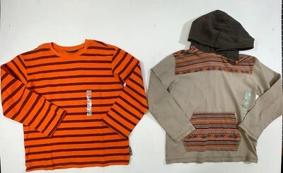 Naartjie мальчиков хлопок длинным рукавом с капюшоном экипажа длинным рукавом футболки лот из 2 9 - Изображение 1 из 4