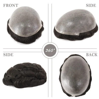 Sistema de reemplazo de cabello humano Toupee para hombres piel de polietileno gent pelo 8x10 Foto 1 de 4