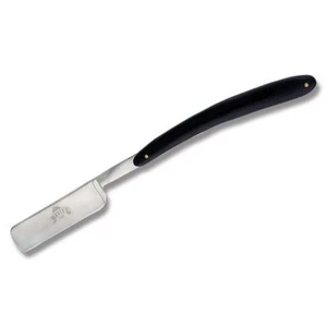 Navaja de bolsillo recta mango madera negra envío gratuito en EE. UU. - Imagen 1 de 4