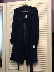 guess navy blue coat