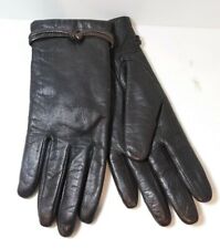 Vintage Fownes Genuine Brown Leather Women Gloves Size S/M