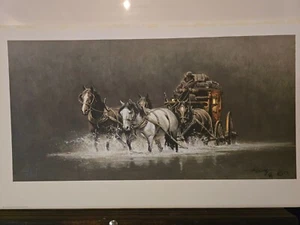 Under Hostile Fire by Frank McCarthy Limited Edition 682/1000 Western Art - Foto 1 di 10