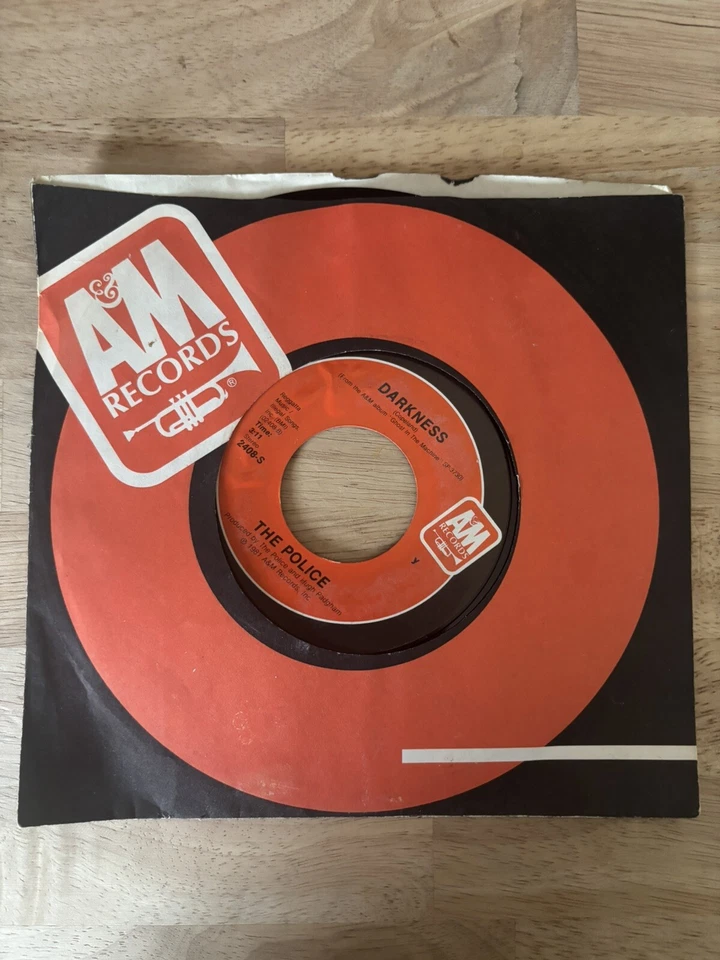 JM247 The Police Darkness / Secret journey A&M 2408 Gd Sting 45 Single Vintage - Image 1 of 4