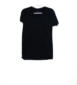 Fruit Of The Loom Mens Black V-Neck T-Shirt S Cotton Casual Wear - Picture 1 of 10