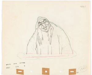 Blancanieves (1937) y los siete enanitos dibujo bruja malvada Disney animación celular - Imagen 1 de 2