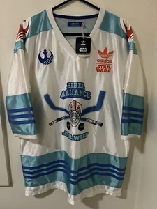 Adidas Originals Star Wars Luke Skywalker Hockey Jersey Brand New Rare 2011 - Picture 1 of 10