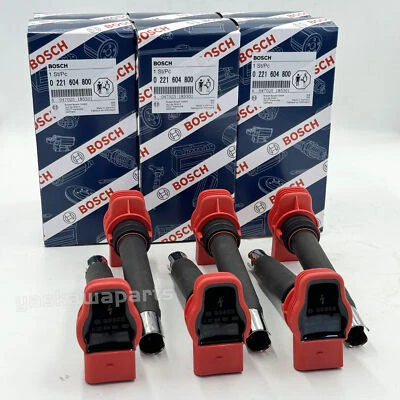 6PCS OEM Audi 3.0 3.2 FSI A4 A5 A6 Q5 Q7 Bosch Red Top Ignition Coil Packs NEW - Image 1 of 4