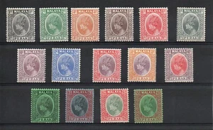 JUEGO DEFINITIVO MALYA ESTADO PERAK SG 88-102 1935 PB SULTAN ISKANDAR M/M - Imagen 1 de 2