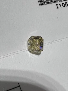 1.15Ct VVS2 Fancy Yellow Cut-Cornered Rectangular Brilliant Natural Diamond - Picture 1 of 4