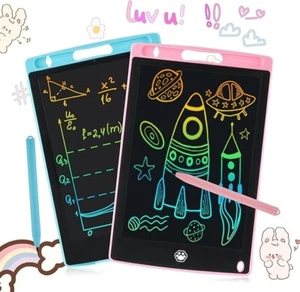 "2-Pack LCD Writing Tablet - 8.5" Doodle Board for Kids & Adults (Blue + Pink)" - Picture 1 of 8