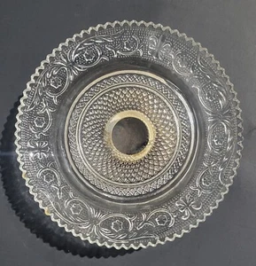 Vintage Desert 6"Glass Plate with Silver Plated Stand - Duncan Miller - Picture 1 of 5