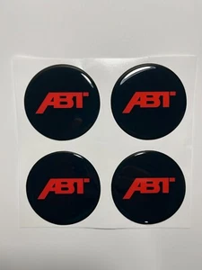 4x ABT Aufkleber für Radnabenkappen Selbstklebende Embleme für Felgen - Bild 1 von 6