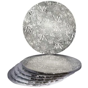 1-Pack 16" Silver Round Sturdy Cake Board Drums 1/2" Thick Displaying Cakes - Picture 1 of 3