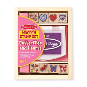 Melissa & Doug ~ Wooden Stamp Set - Butterflies and Hearts ~ 4+ - Bild 1 von 3