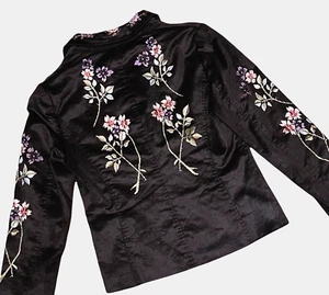 Boho Evelyn Jacke Mantel Blazer braun Cord Stickerei Damen Größe 8 - Bild 1 von 9