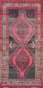 Vintage Tribal Geometric Ardebil Area Rug 4'x8' Hand-knotted Wool Nomadic Carpet - Picture 1 of 12
