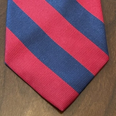 U.S Polo Assn. Corbata de cuello roja azul Repp 100 % seda para hombre hecha en China Foto 1 de 4