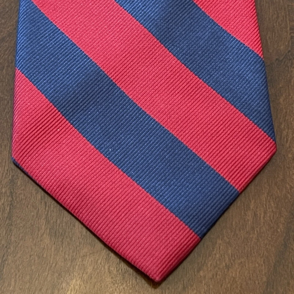 U.S Polo Assn. Corbata de cuello roja azul Repp 100 % seda para hombre hecha en China Foto 1 de 4