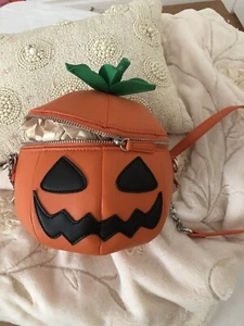 Mad Engine Pumpkin Jack O Lantern Crossbody Purse – Orange Halloween Bag, NWOT - Picture 1 of 6