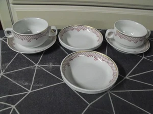 JUEGO DE SOPA, PLATILLO, CUENCOS CREMA IRONSTONE VINTAGE YAWALD ALEMANIA - Imagen 1 de 8