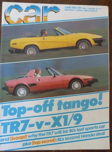 CAR magazine June 1980 Triumph TR7 Fiat X1/9 Mercedes SL Turin Show Citroen GSA - Picture 1 of 2