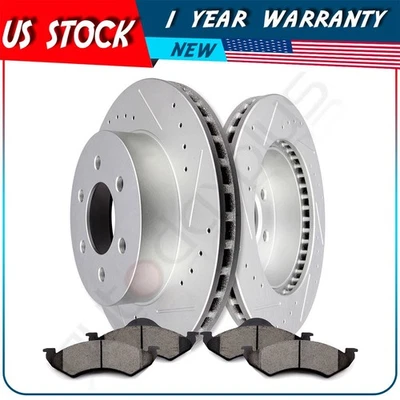 Rotores de freno delanteros y pastillas de cerámica para Dodge Dakota Dodge Durango 2000-2001 Foto 1 de 4