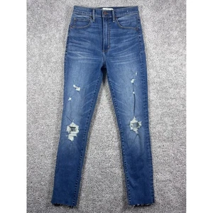 Abercrombie & Fitch The Super Skinny Ultra High Rise Distressed Jeans 28 - Picture 1 of 13