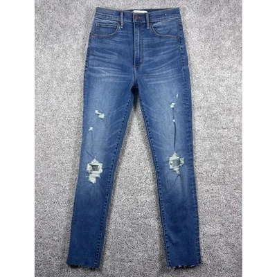Abercrombie & Fitch The Super Skinny Ultra High Rise Distressed Jeans 28 - Image 1 of 4