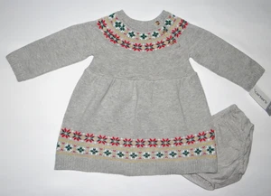 Baby Mädchen Kleidung, 6 Monate, Carter’s Fair Isle Pulloverkleid & Unterhosen - Bild 1 von 9