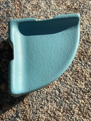 Bandeja de jabón repisa estante de ducha de esquina de porcelana vintage NOS azul verde azulado 7"" Foto 1 de 4