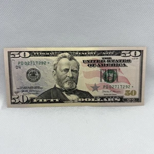 Series 2017A US Fifty Dollar Bill Star Note $50 Cleveland PD 02717292* - Picture 1 of 2