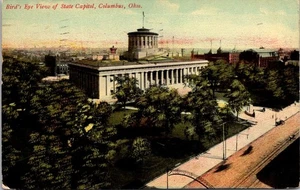 Postcard OH Columbus Bird's Eye View State Capital Posted 1911 Ohio - Picture 1 of 2
