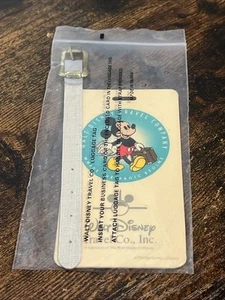 Vtg Walt Disney Travel Co Luggage Tag Mickey Mouse Where the Magic Begins NEW - Picture 1 of 6